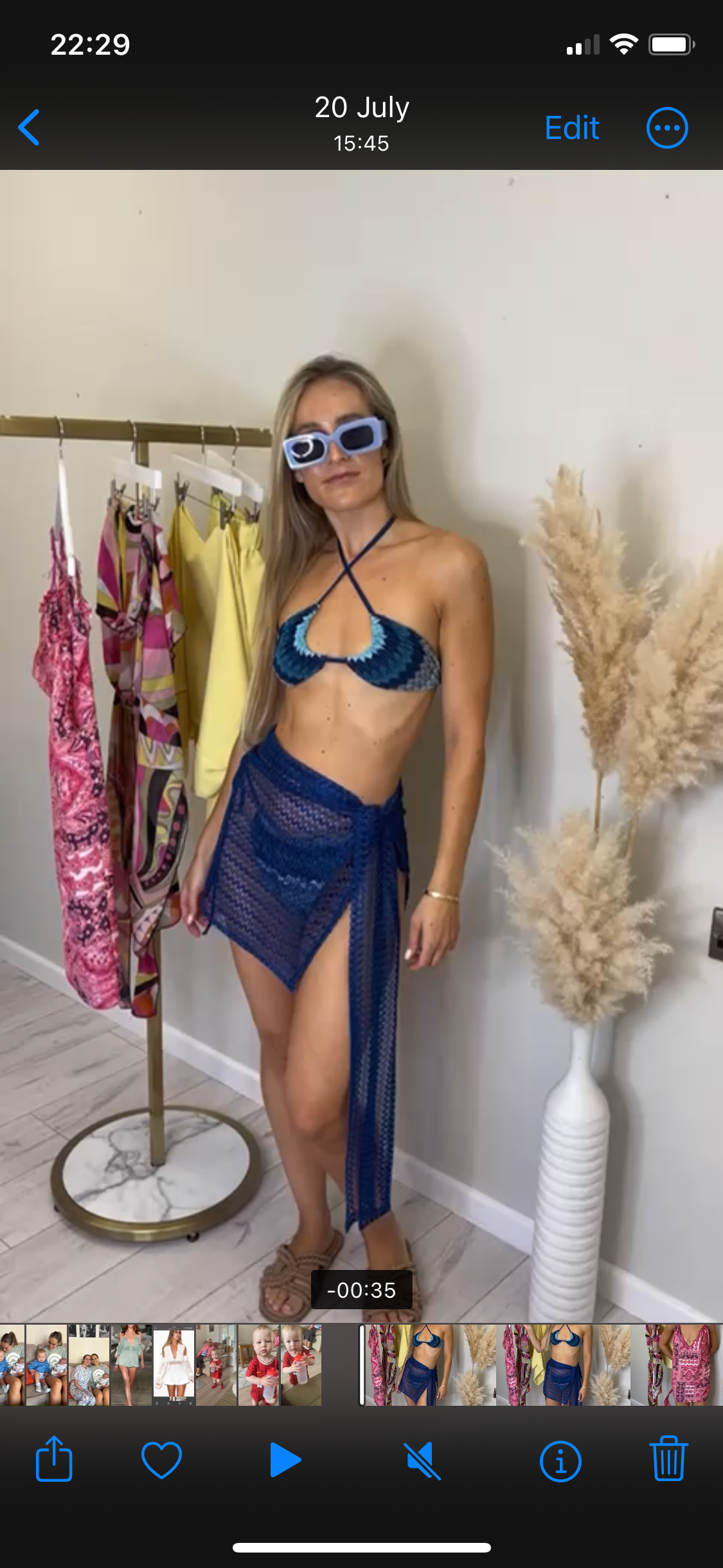 Knitted tie sarong