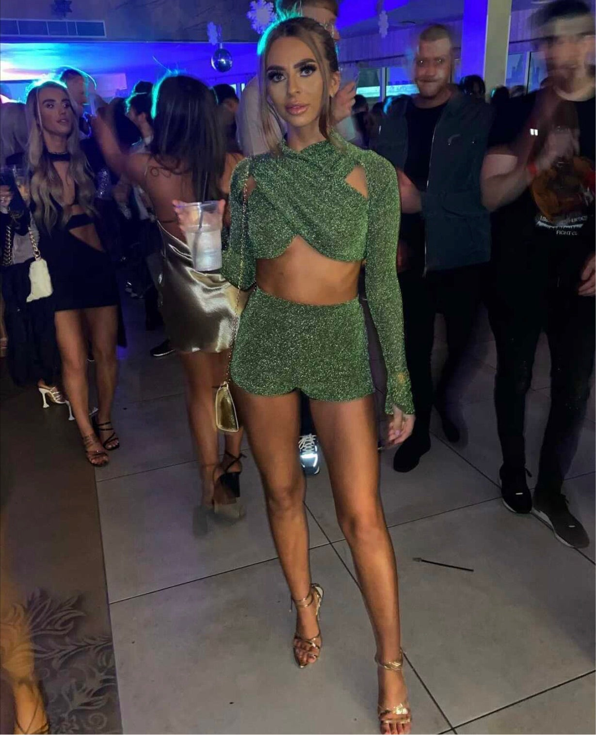 Ada Co ord in green lurex