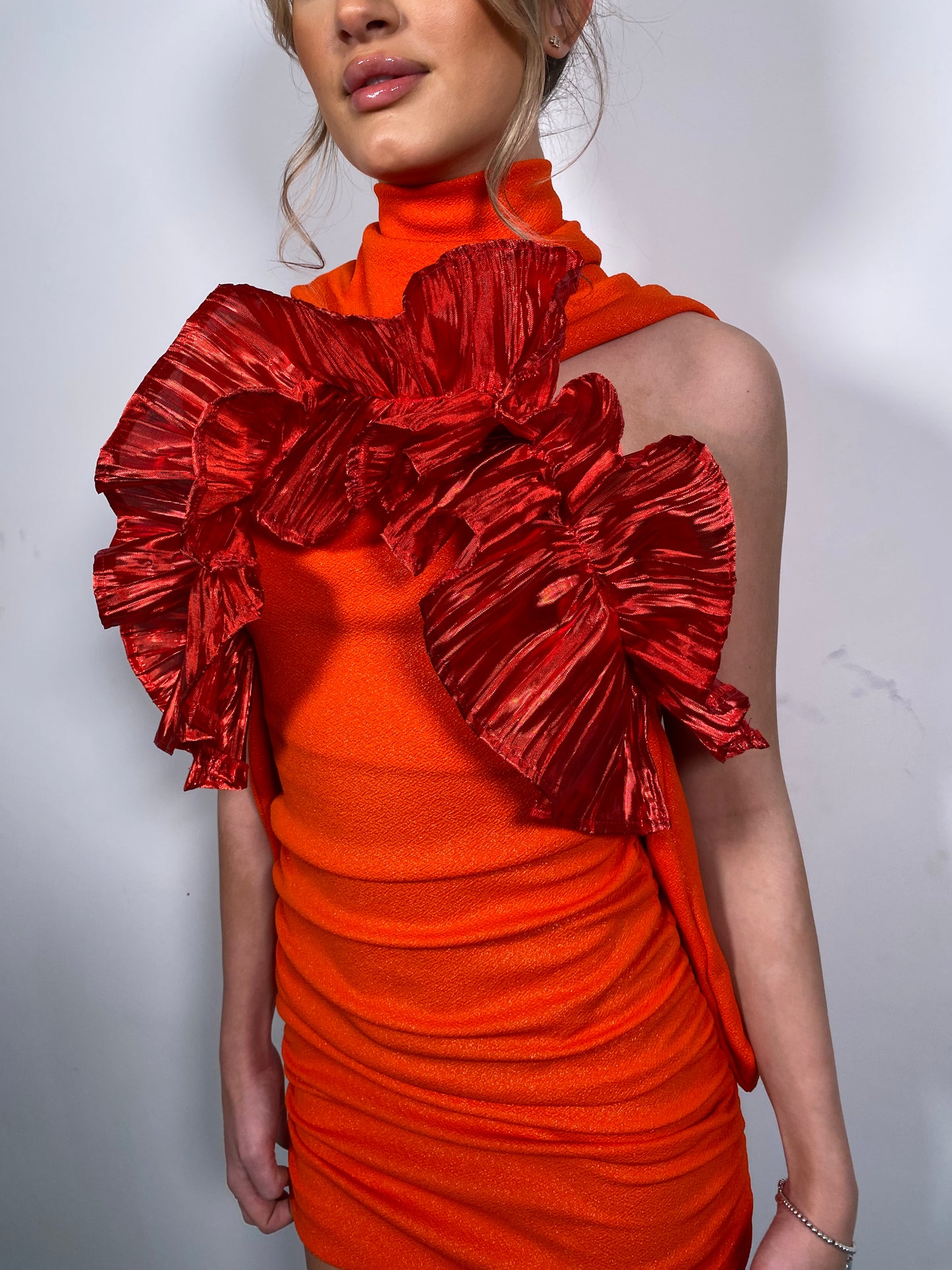 Camellia dress in red
